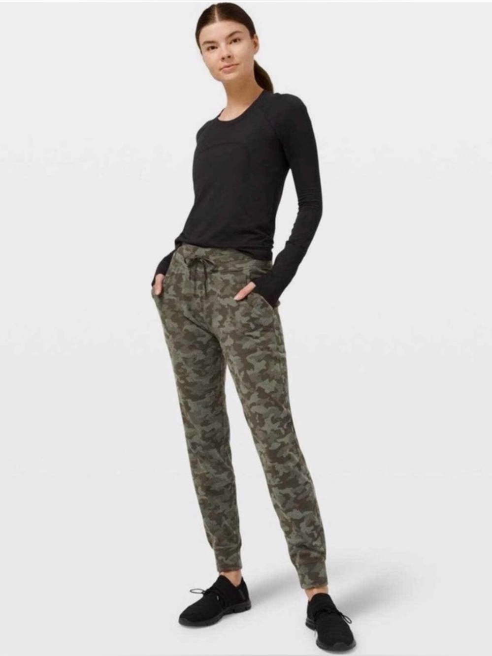 lululemon athletica Olive Green Camo Jogger Pants